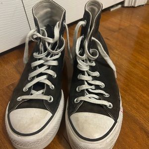 Black High Top Converse (Used)
